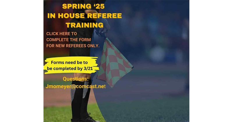 In House Spring 25' Referee Training