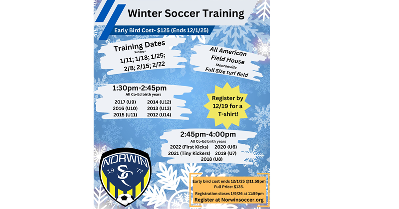 2026 Winter Training Registration in OPEN